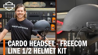 HarleyDavidson Cardo Freecom Line Half Helmet Kit Overview [upl. by Thibaut]