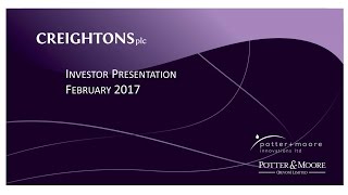 Creightons CRL Investor presentation February 2017 [upl. by Gerrilee]