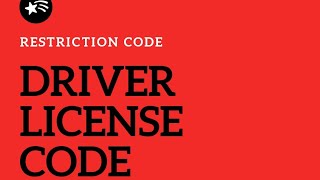 DRIVER LICENSE CATEGORY AND RESTRICTION CODE [upl. by Stoddart172]