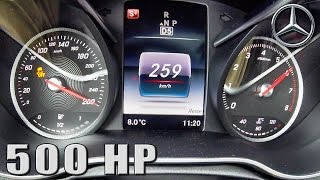 Mercedes C400 500 HP ACCELERATION amp TOP SPEED 0260 kmh GAD Motors by AutoTopNL [upl. by Lorolla203]