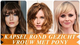 Kapsel rond gezicht vrouw met pony [upl. by Kostival]