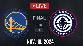 NBA LIVE Golden State Warriors vs LA Clippers  November 18 2024  Clippers vs Warriors NBA 2K25 [upl. by Revlys]