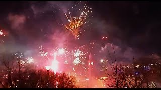 Silvester Feuerwerk Hamburg Landungsbrücken 2023 [upl. by Sikes]