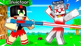 MINECRAFT pero EXISTEN LAS PISTOLAS LASER 😂😱 CRAFTEOS 100 IMPOSIBLES con INVICTOR [upl. by Eniamrej]