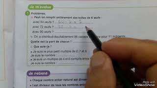 Multiples et Diviseurs p 29 Faire des maths 6ème année primaire [upl. by Beedon]