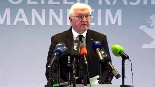 Steinmeier in Mannheim „Wir müssen Gewalt ächten“ [upl. by Eedyak318]