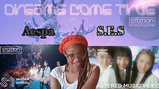 FIRST TIME REACTION STATION aespa 에스파 Dreams Come True amp SES Dreams Come True MV [upl. by Ahcilef]