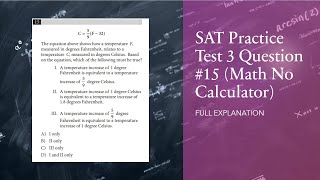 OFFICIAL Math SAT Question 15 [upl. by Einnaj446]