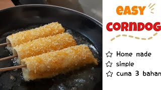 CARA MEMBUAT KOREAN CORNDOG  anti gagal cuma 3 bahan [upl. by Aimil]