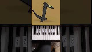 Toothless Dancing Meme Piano Tutorial shorts [upl. by Dyche]