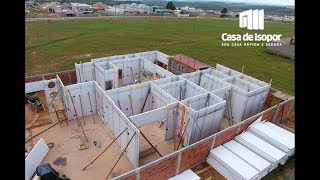 Etapas de Construção  Casa de Isopor [upl. by Immaj]