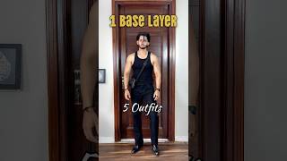 1 base layer  5 outfits collegeoutfits winterwear grwashish grwm collegefashion outfit [upl. by Marigolde853]