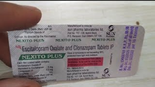 Nexito Plus Tablet Uses  Escitalopram And Clonazepam Tablet All Details [upl. by Faxan715]