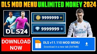 Dream league Soccer v11110 Mod Menu 2024  DLS Mod Menu 11110 Get Unlimited Coins amp Gems 2024 [upl. by Zilef]