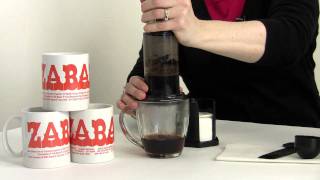 Zabars Housewares Mezzanine Aerobie AeroPress Demonstration [upl. by Annayi715]