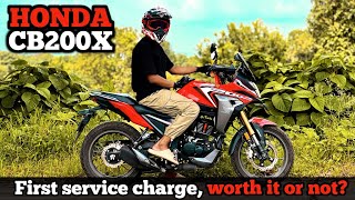 Honda cb200x First service  Cheaper than Mt15 service🤔 [upl. by Elleirda]