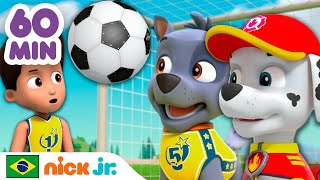 Patrulha Canina  1 HORA de futebol e das aventuras esportivas  Nick Jr em Português [upl. by Lerud]