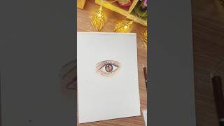 Realistic easy eye drawingHow to make realistic eyes eyes drawing art shorts short drawing yt [upl. by Perla]