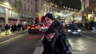 Christmas lights  Regent street  London  Christmas celebrations  travelwithsteffiampstephen [upl. by Lenoel623]