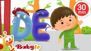 Charlie conoce las letras A  F 😀  Charlie amp el alfabeto en inglés  Dibujos animados BabyTVSP [upl. by Lalitta]