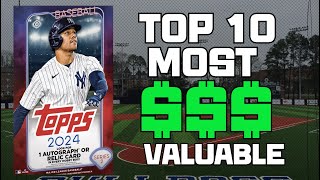 TOP 10 MOST VALUABLE CARDS IN 2024 TOPPS SERIES 2 [upl. by Ellenehc]