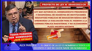 ATENCION😱LEY QUE AUTORIZA EL NOMBRAMIENTO PROGRESIVO DE DOCENTES QUE APROBARON Y NO ALCANZARON PLAZA [upl. by Drarehs]