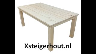 Steigerhout tafel maken [upl. by Nirrol]