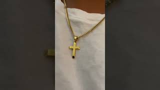 33mm Miami Cuban Link Solid Gold with 22k Cross Pendant Hawaii Rope Chains [upl. by Annaed]