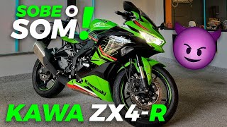 16000 RPM A FRENÉTICA Kawasaki Ninja ZX4R é DIVERSÃO PURA por R 55 mil [upl. by Ytomit867]