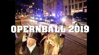 Opernball 2019 POLIZEIESKORTEN LUGNER amp ZAUNGÄSTE [upl. by Amarillis284]