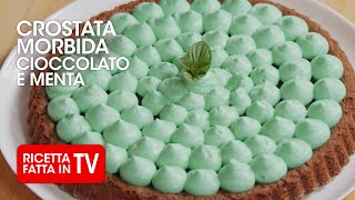 CROSTATA MORBIDA CIOCCOLATO E MENTA di Benedetta Rossi  Ricetta TV Fatto in Casa per Voi [upl. by Ramuk942]