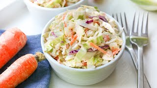 KETO COLESLAW amp DRESSING  THE BEST EASY LOW CARB COLESLAW RECIPE FOR KETO [upl. by Flavia]