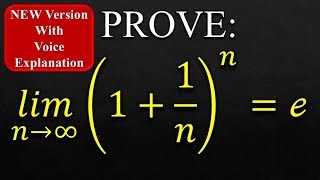 Limit 11nn  e as n approaches to infinity WVoice Explanation Maths Proof New Mad Teacher [upl. by Eiromem]