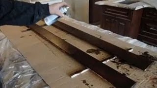 Stair Nosing How to Put Stain and Finish on Laminate Hardwood Nosing DIY Mryoucandoityourself [upl. by Aneehsyt262]