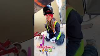 TIG welding video🧑‍🏭🔥 like subscriber view 🥵weldingprocess subscribe weldingworld [upl. by Baptist]