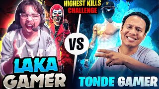 Tonde Gamer vs Laka Gamer Highest Kill Challenge in Grandmaster Ranked Match  Garena free fire [upl. by Warden]