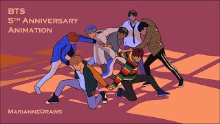 BTS Animation  5 Years with BTS [upl. by Nottus]