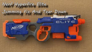 Nerf Hyperfire Elite Gun  Tear Down And Repair  Jammed Rounds [upl. by Neeloc]