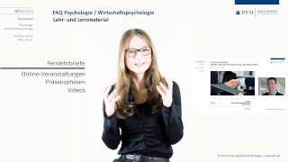 Lehr und Lernmaterial im Fernstudium Psychologie Wirtschaftspsychologie [upl. by Eniawtna]