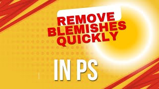 Remove blemishes quickly in PS [upl. by Llerahs]