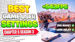 The BEST Game User Settings in Fortnite Chapter 5 SEASON 3 ✅ High FPS amp Fix STUTTER [upl. by Sicard]