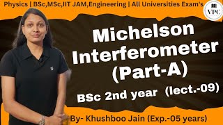 Michelson Interferometer PartA  lect09  optics physics bsc engineering [upl. by Talley404]