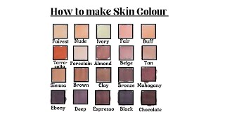 How to make skin tones  Skin Color Mixing Chart skin colormixing colortheory paintmixing [upl. by Anihsat]