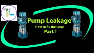 PUMP LEAKAGE How To fix the issue Part 1 [upl. by Phillip256]