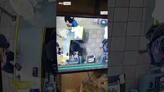 Pager explodes near cashier in Lebanon [upl. by Hagile]