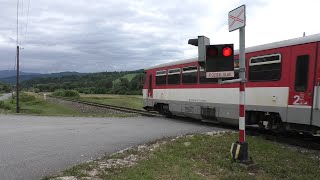 Železničné priecestie Mníšek nad Hnilcom SP1072  272024  Slovak railroad crossing [upl. by Eninaj578]