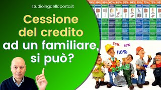 Cessione del credito ad un familiare si può fare [upl. by Everara777]