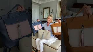 Anthea Turner with luxury leather Sarah Haran handbags [upl. by Ecnaralc]