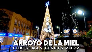 Benalmadena Arroyo de la Miel Spain Christmas 2022 Update December Costa del Sol Málaga 4K [upl. by Lamoree143]