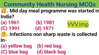 community health nursing MCQmost important MCQ for nursingnursing MCQscience questionvigyan MCQ [upl. by Gail469]